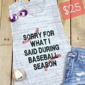 DURING BASEBALL SEASON WOMEN'S FLOWY SCOOP TANK